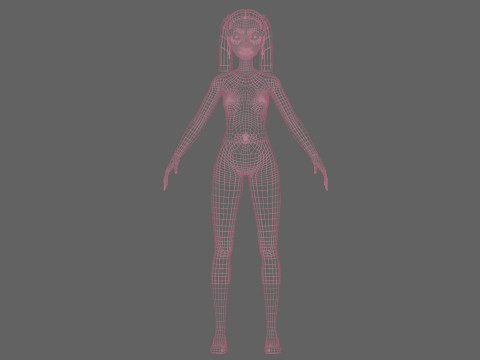 Young pretty woman V22038 Modelo 3D