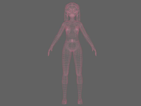 Young pretty woman V22038 3D Model