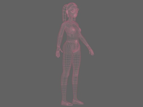 Young pretty woman V22038 Modelo 3D