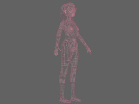 Young pretty woman V22038 3D Model