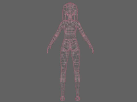 Young pretty woman V22038 3D Model