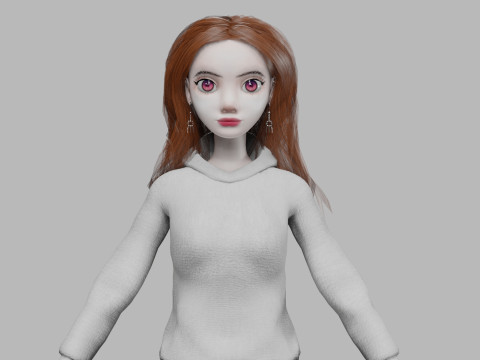 Young sweet woman V37244 3D Model