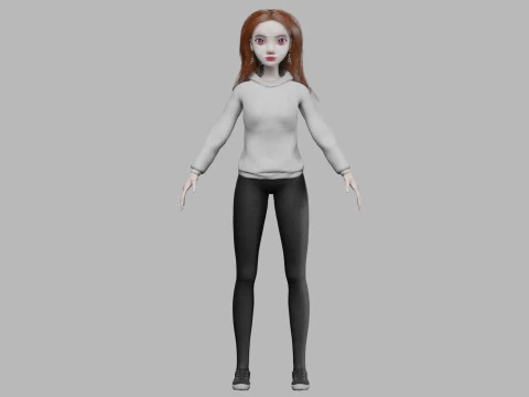 Young sweet woman V37244 3D Model