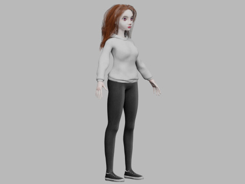 Young sweet woman V37244 3D Модель