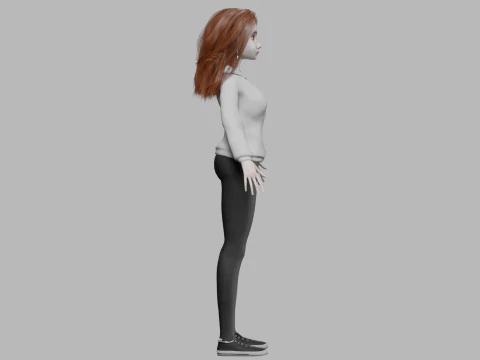 Young sweet woman V37244 3D Model