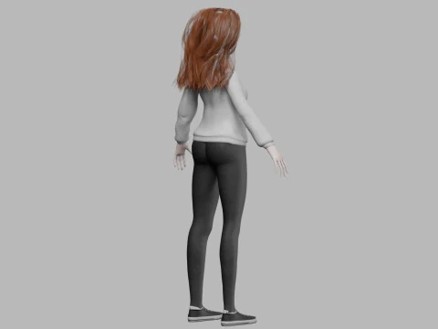 Young sweet woman V37244 3D Model