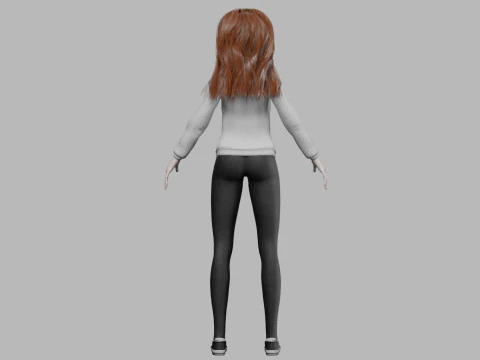 Young sweet woman V37244 3D Model