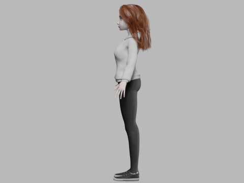 Young sweet woman V37244 3D Модель