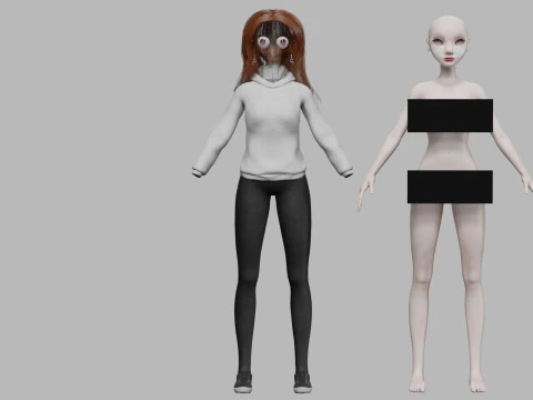 Young sweet woman V37244 3D Model