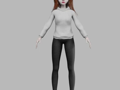 Young sweet woman V37244 3D Model