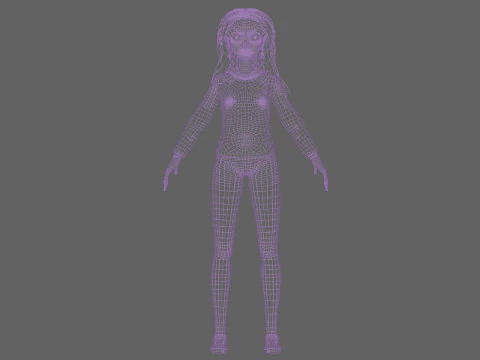 Young sweet woman V37244 3D Model