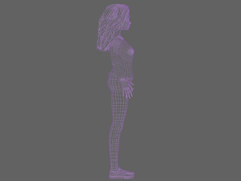 Young sweet woman V37244 3D Model