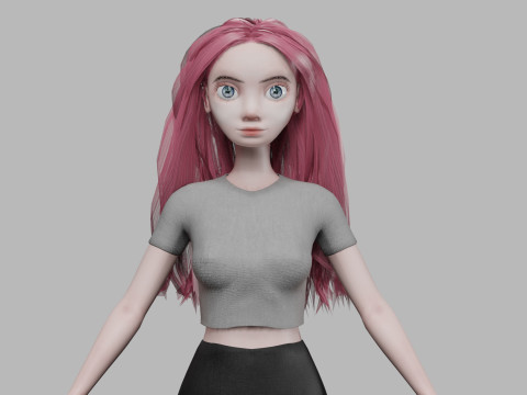 Young teen woman V28982 3D Model