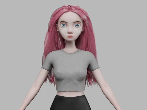 युवा किशोर महिला V28982 3D मॉडल