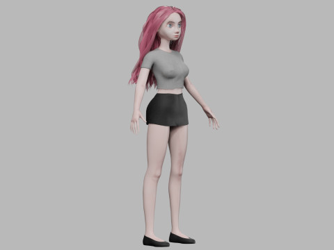 Young teen woman V28982 3D Model