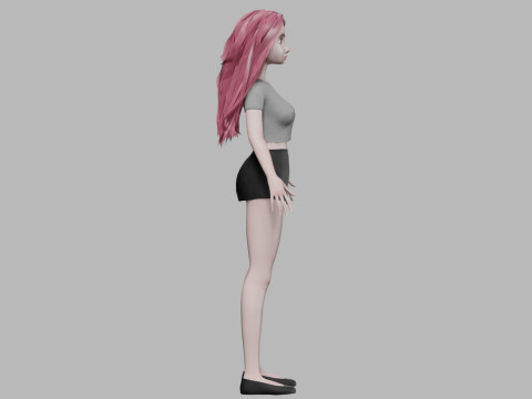 Young teen woman V28982 3D Model