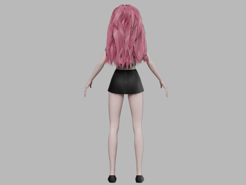 Young teen woman V28982 3D Model