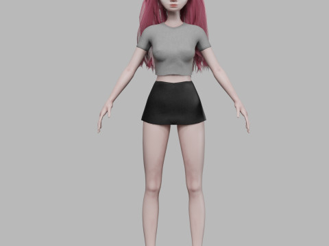 Young teen woman V28982 3D Model