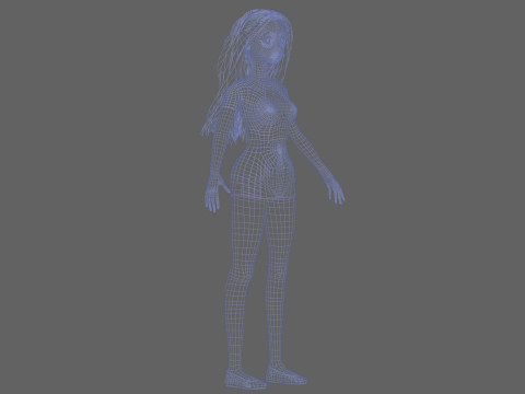 Young teen woman V28982 3D Model