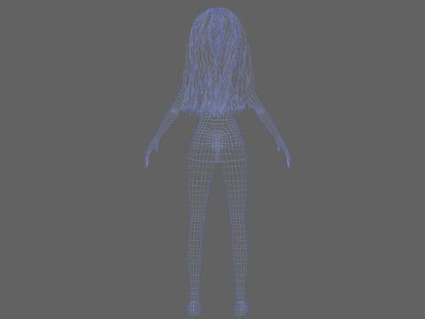 Young teen woman V28982 3D Model