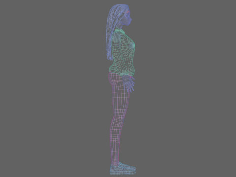 Basic cartoon girl V33628 3D 模型