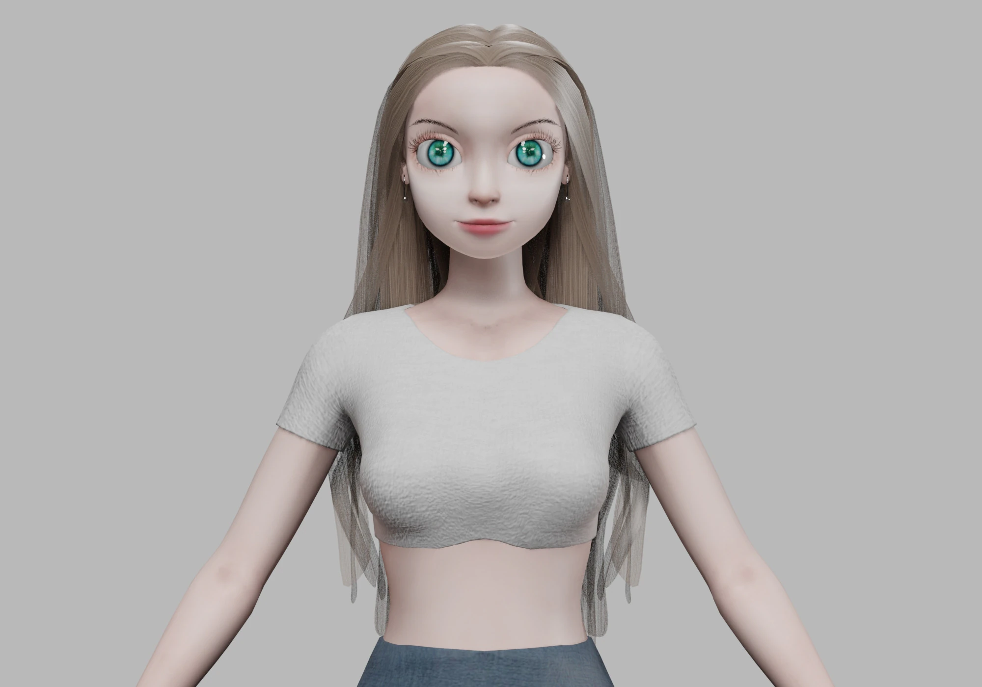 Basic pretty girl V31896 3D Model .c4d .max .obj .3ds .fbx .stl .blend 