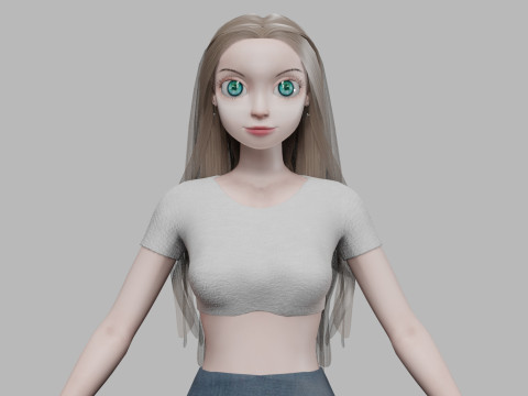 Basic pretty girl V31896 3D मॉडल