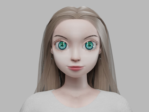 Basic pretty girl V31896 3D 模型