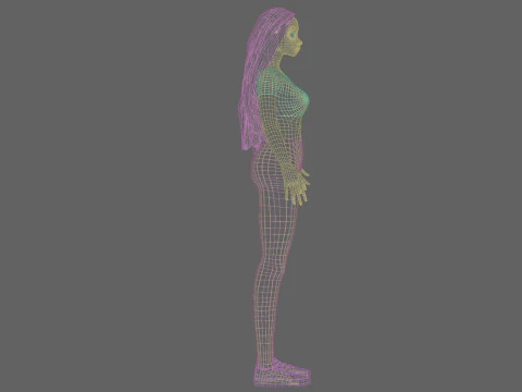 Basic pretty girl V31896 3D Model