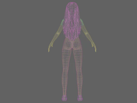Basic pretty girl V31896 3D Model