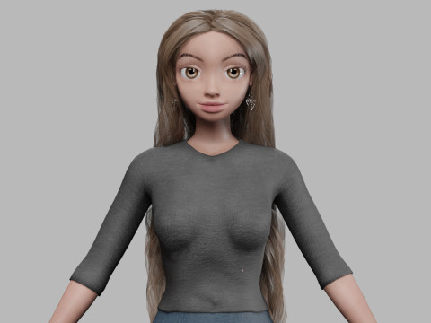 Basic young girl V39576 Modelo 3D