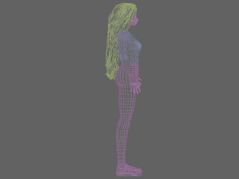Basic young girl V39576 3D Model