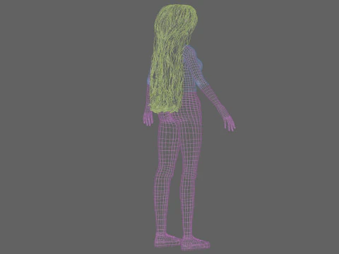 Basic young girl V39576 3D Model