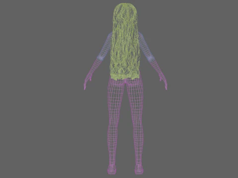 Basic young girl V39576 3D Model