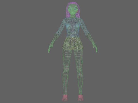 Beautiful cartoon girl V28008 3Dモデル