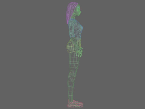 Beautiful cartoon girl V28008 3Dモデル