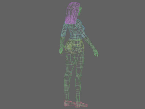 Beautiful cartoon girl V28008 3Dモデル