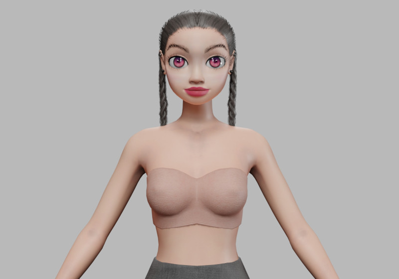 Beautiful pretty girl V24336 3D Model .c4d .max .obj .3ds .fbx .stl .blend 