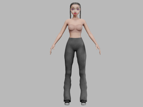 Beautiful pretty girl V24336 3D Model