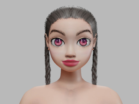Beautiful pretty girl V24336 3D Model