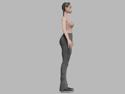 Beautiful pretty girl V24336 3D Model