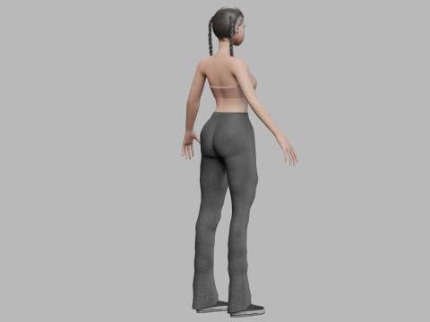 Beautiful pretty girl V24336 3D Model