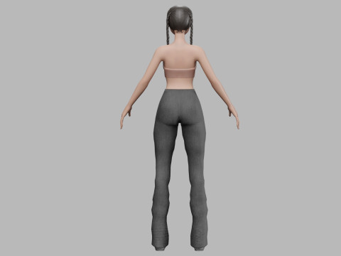Beautiful pretty girl V24336 3D Model