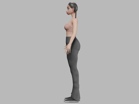 Beautiful pretty girl V24336 3D Model