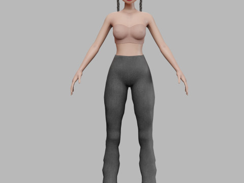Beautiful pretty girl V24336 3D Model
