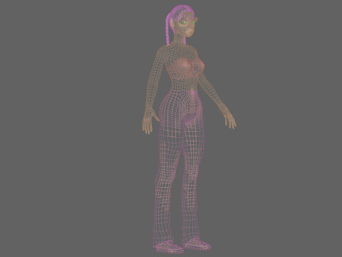 Beautiful pretty girl V24336 3D Model