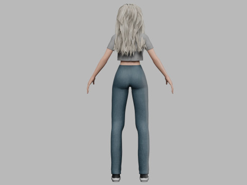 Cartoon beautiful girl V34830 3D Модель