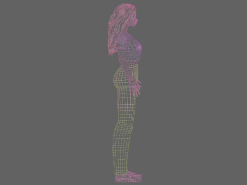 Cartoon beautiful girl V34830 3D Модель