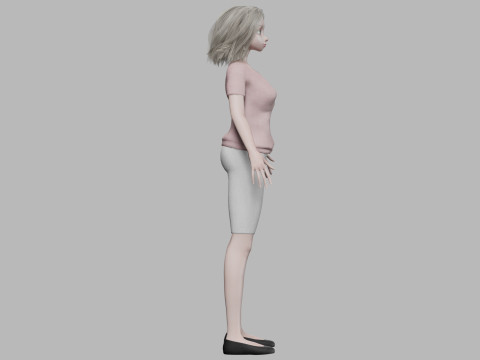 Cartoon cute girl V31343 3D Modell