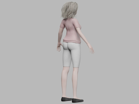 Cartoon cute girl V31343 3D Modell